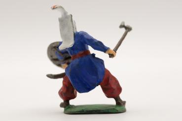 Turk fighting with hammer and round shield Janissary